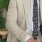 Men's 2-Pieces Slim Fit Linen Suit (Tan)