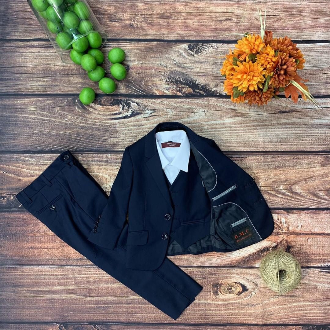 Boy's Navy Slim Fit Suit