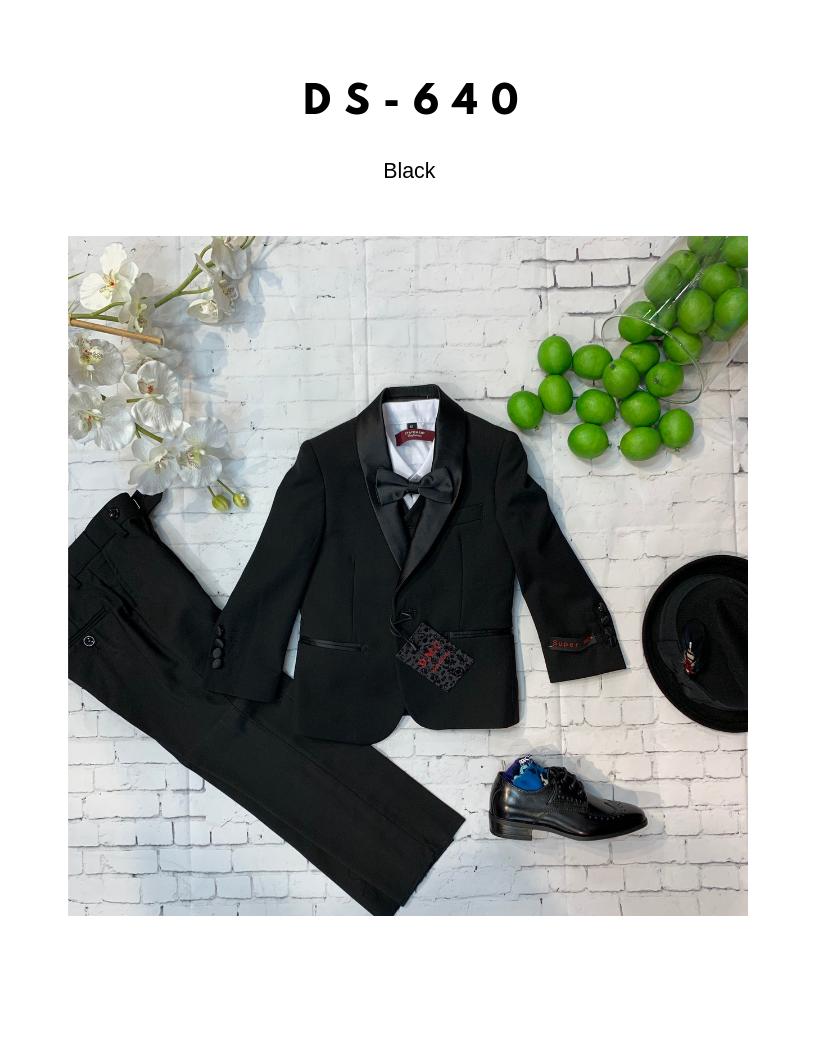 Boy's Black Slim Fit Tuxedo