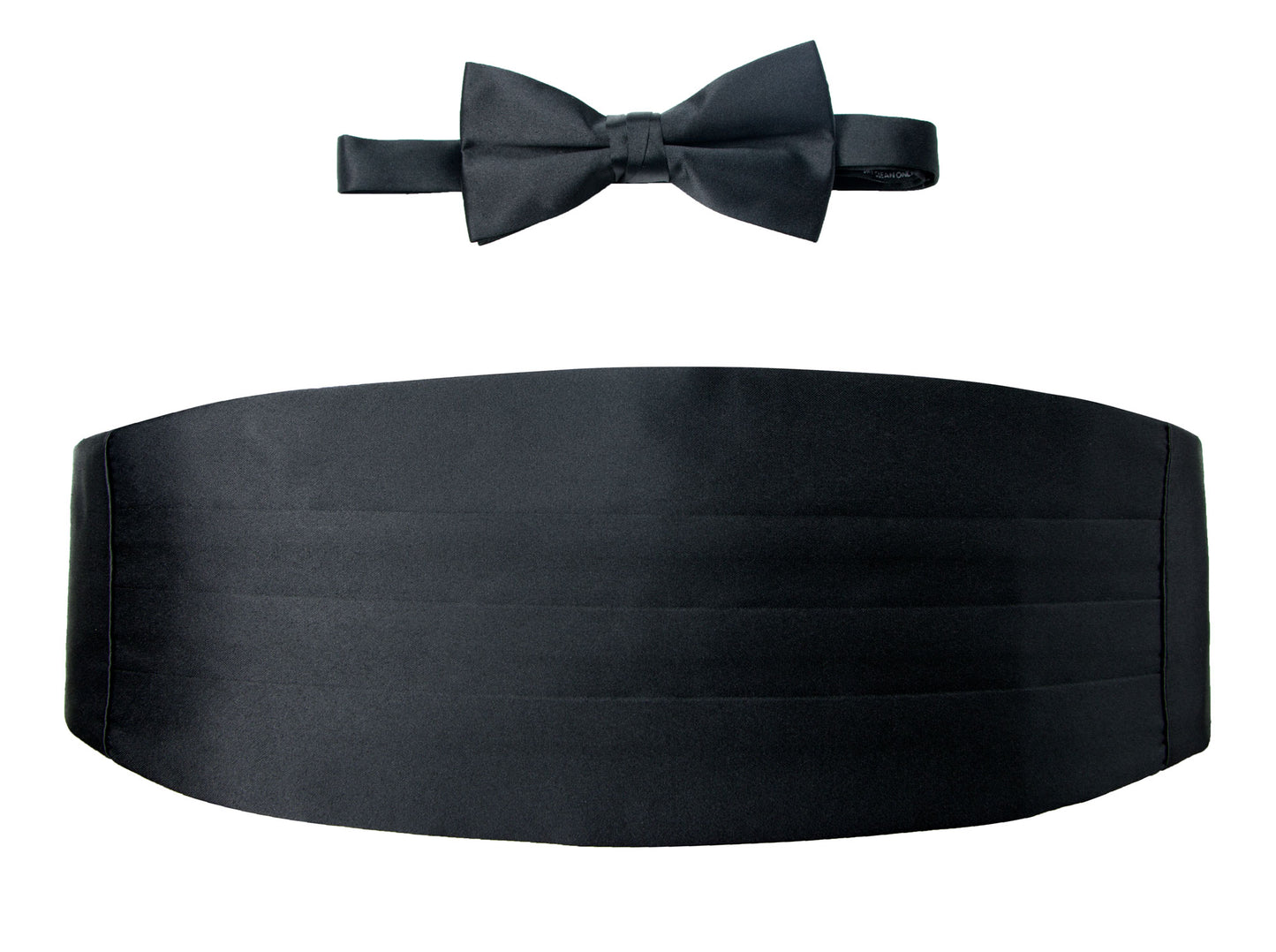 OMC Signature Men's Solid Color Cummerbund and Bow Tie Accessories Set