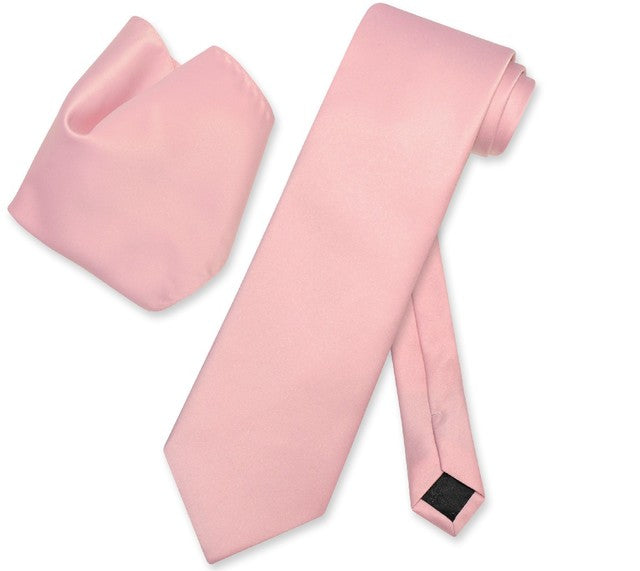 OMC Signature Men's Solid Color Necktie Accessories Set