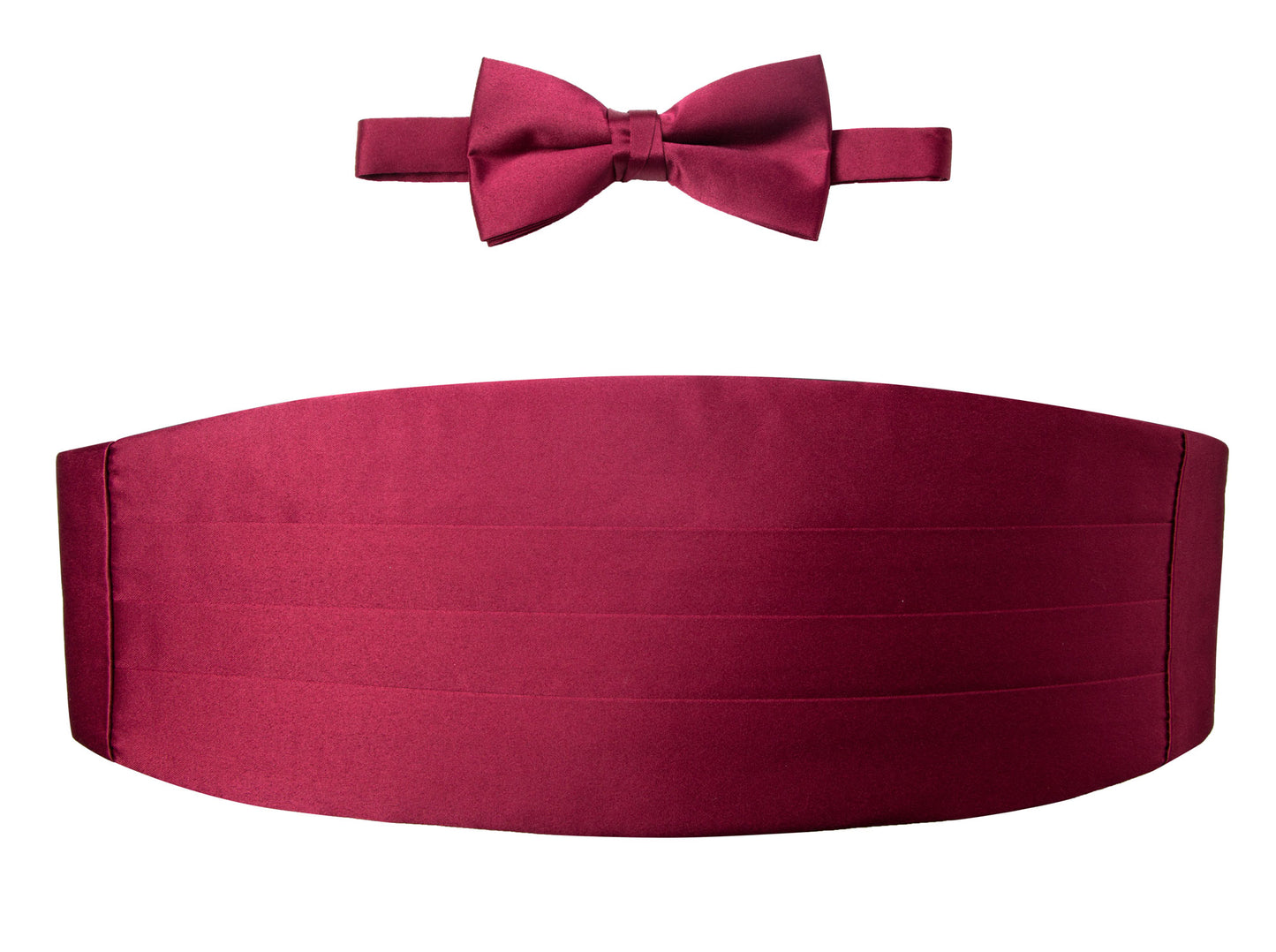 OMC Signature Men's Solid Color Cummerbund and Bow Tie Accessories Set