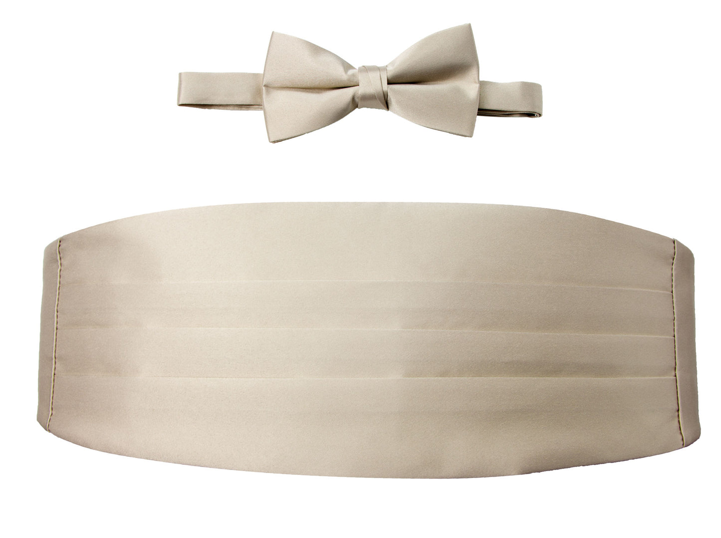 OMC Signature Men's Solid Color Cummerbund and Bow Tie Accessories Set