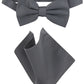 OMC Signature Men's Solid Color Bow Tie Accessories Set