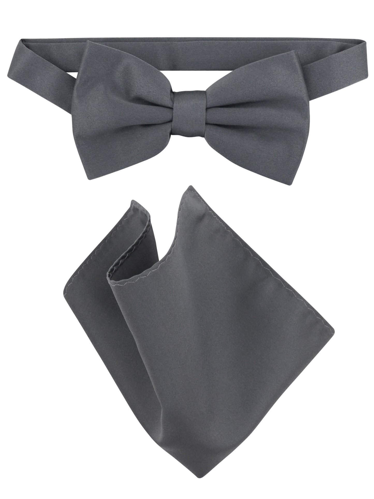 OMC Signature Men's Solid Color Bow Tie Accessories Set