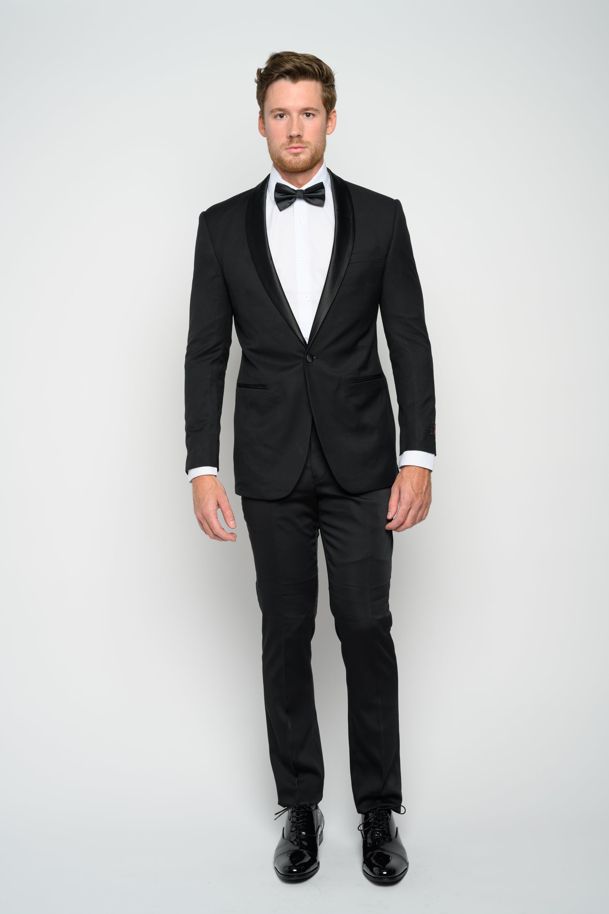 Men's Black Shawl Lapel Men's Slim Fit Tuxedo