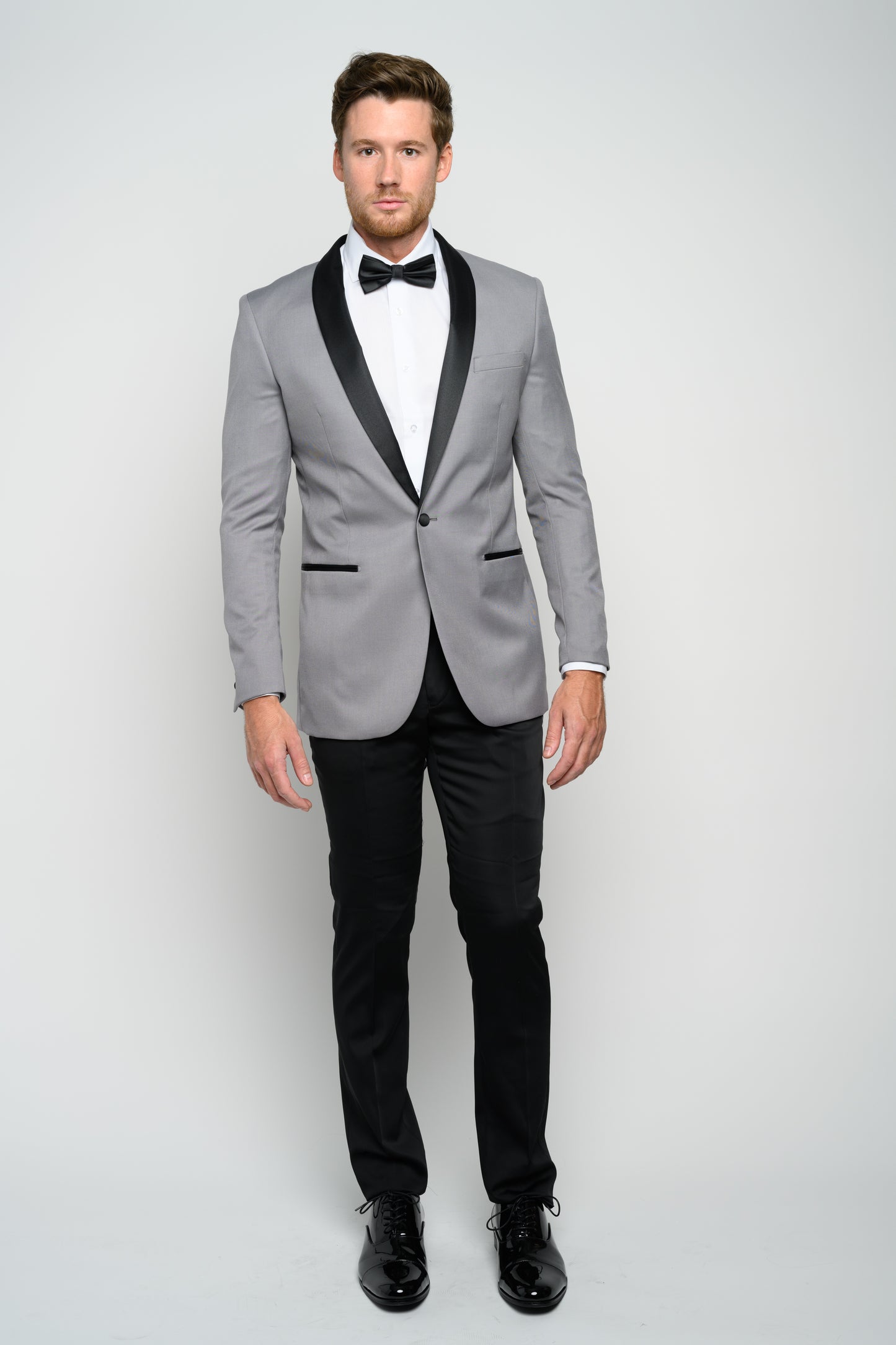 Men's Grey Shawl Lapel Slim Fit Tuxedo