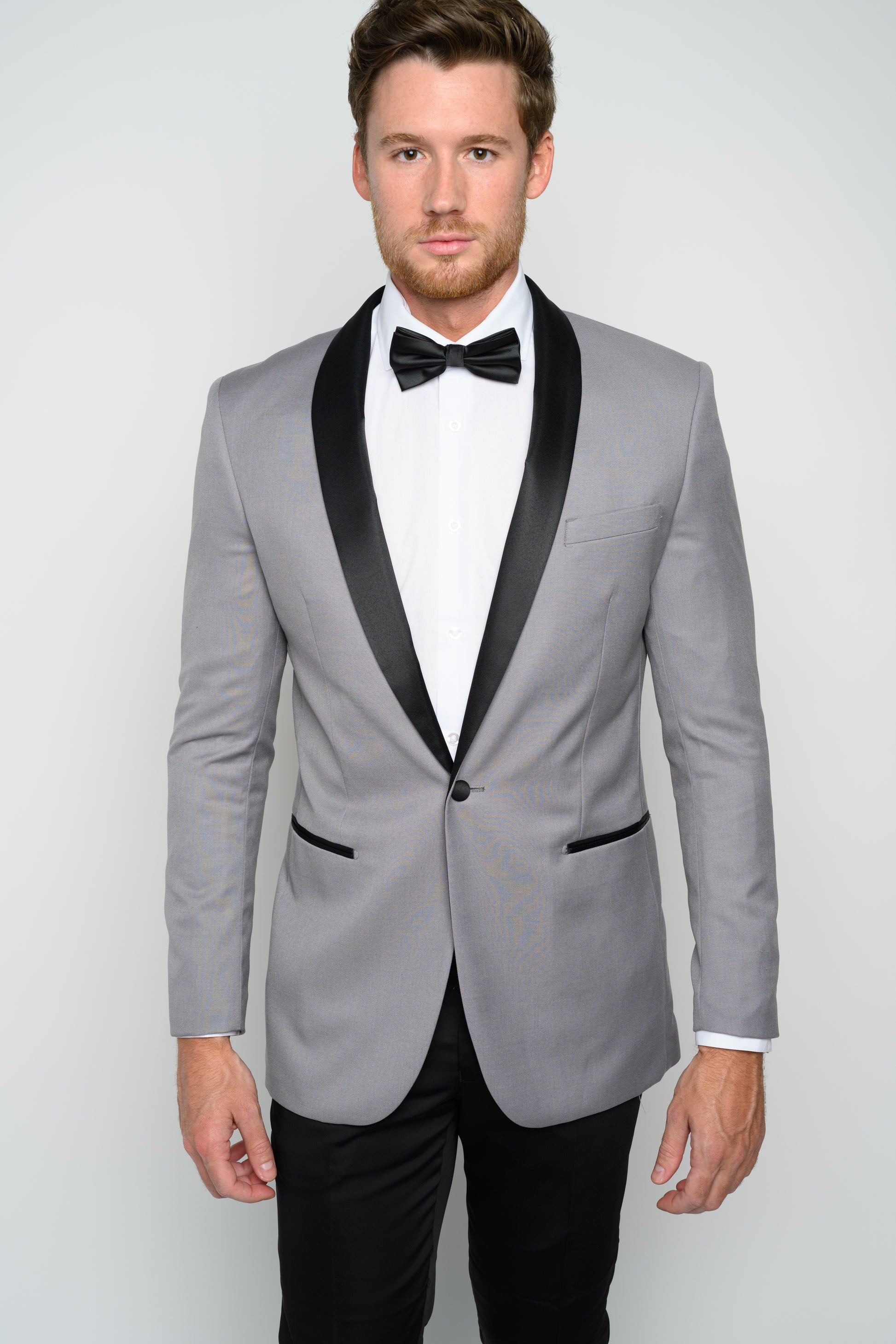 Men's Grey Shawl Lapel Slim Fit Tuxedo