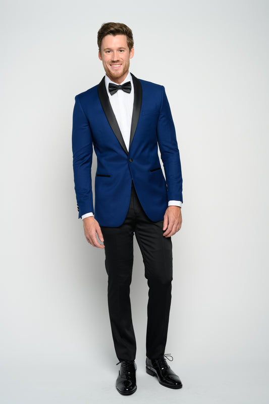 Men's Indigo Shawl Lapel Slim Fit Tuxedo
