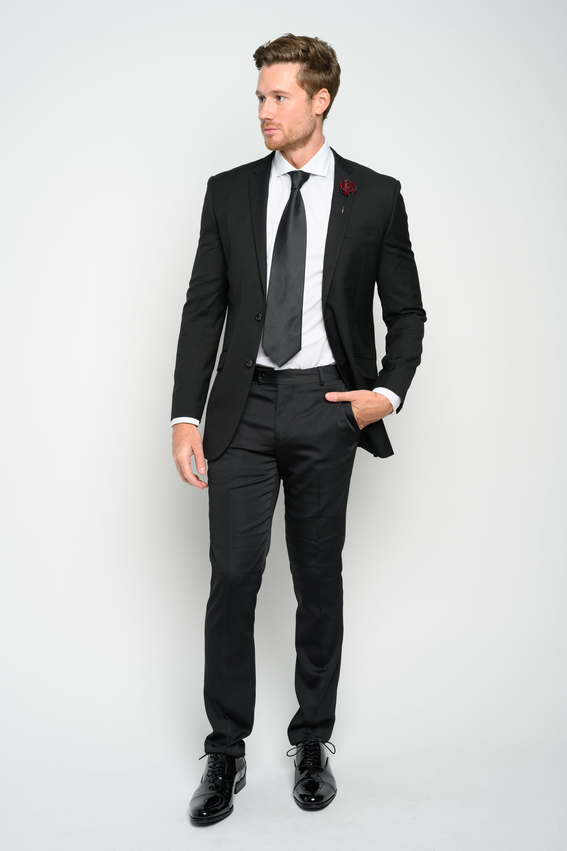 Men's Black Slim Fit Suit