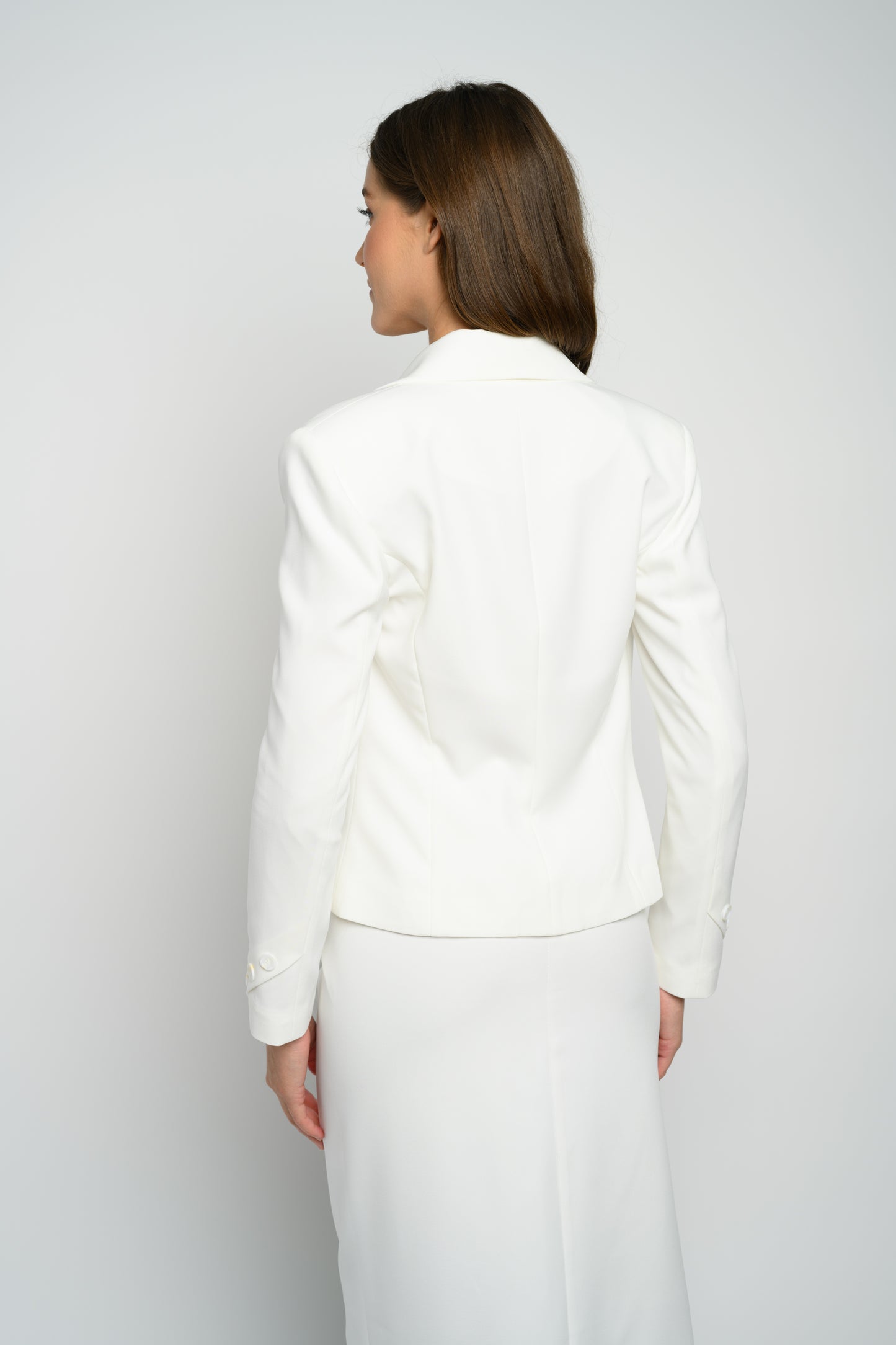 OMC 2-Pieces Women's Ivory Double Breasted Luxe Suit