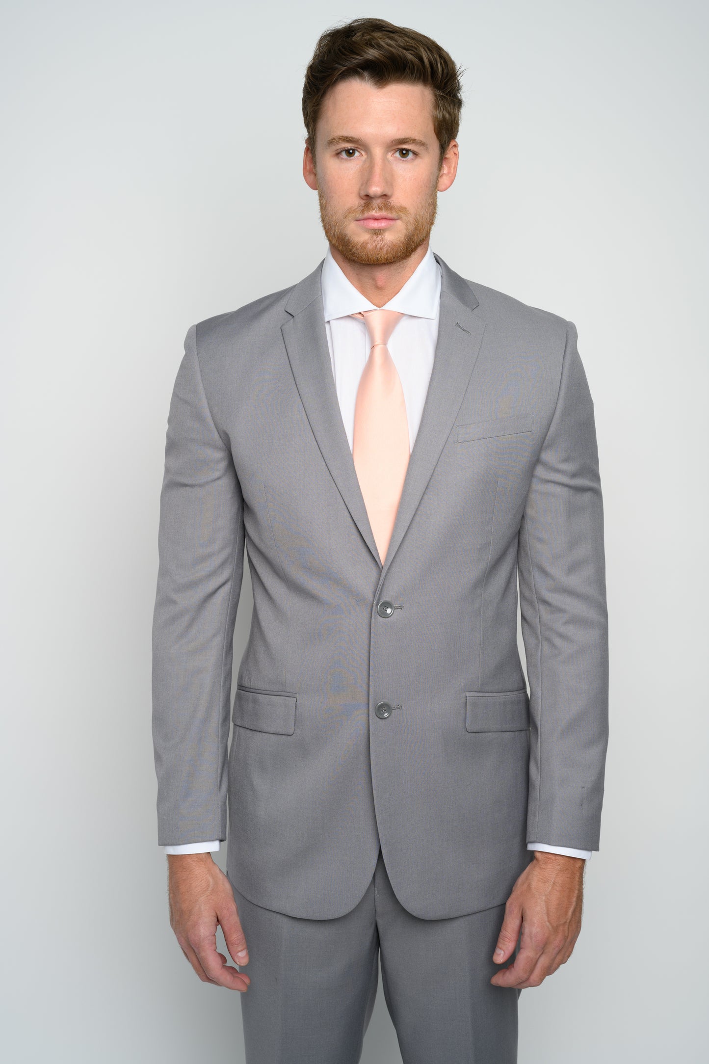 Men's Light Grey Slim Fit Suit