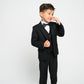 Boy's Black Slim Fit Suit