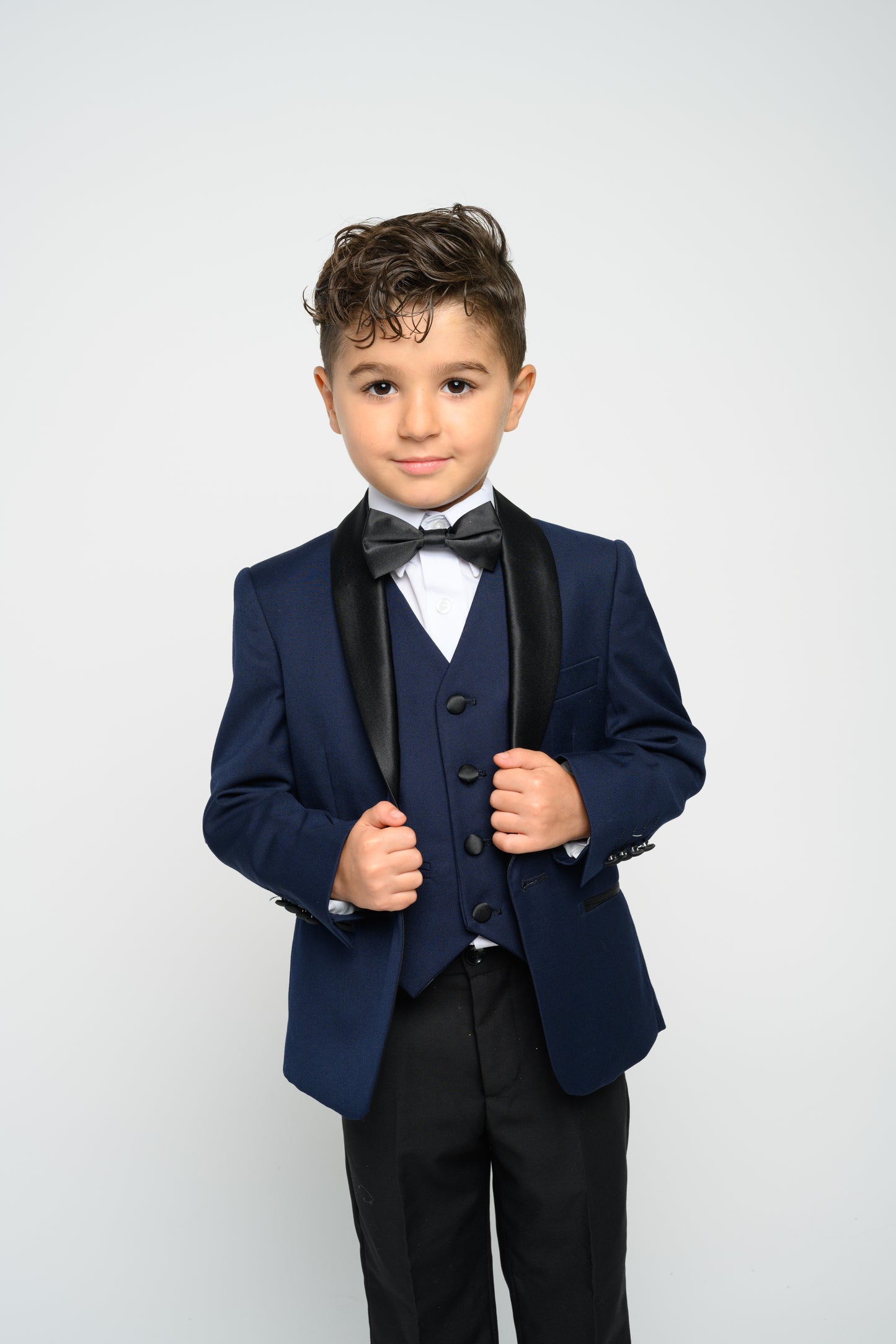 Boy's Navy Slim Fit Tuxedo (Shawl Lapel)