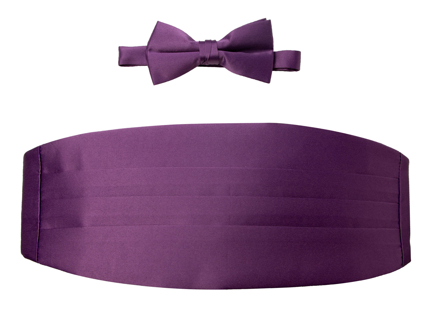 OMC Signature Men's Solid Color Cummerbund and Bow Tie Accessories Set
