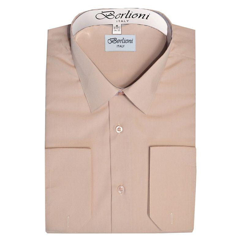 Dress Shirt Men's French Convertible Cuff XL7 17-17.5 Sleeve 36/37 Blush Dress Shirt Men's French Convertible Cuff XL7 17-17.5 Sleeve 36/37 Blush