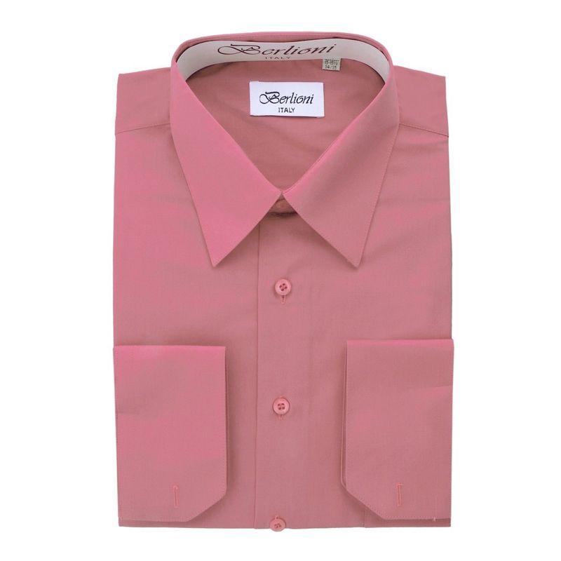 Dress Shirt Men's French Convertible Cuff M3 15-15.5 Sleeve32/33 Rose Dress Shirt Men's French Convertible Cuff M3 15-15.5 Sleeve32/33 Rose