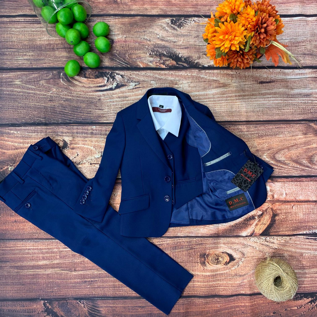Boy's Indigo Slim Fit Suit