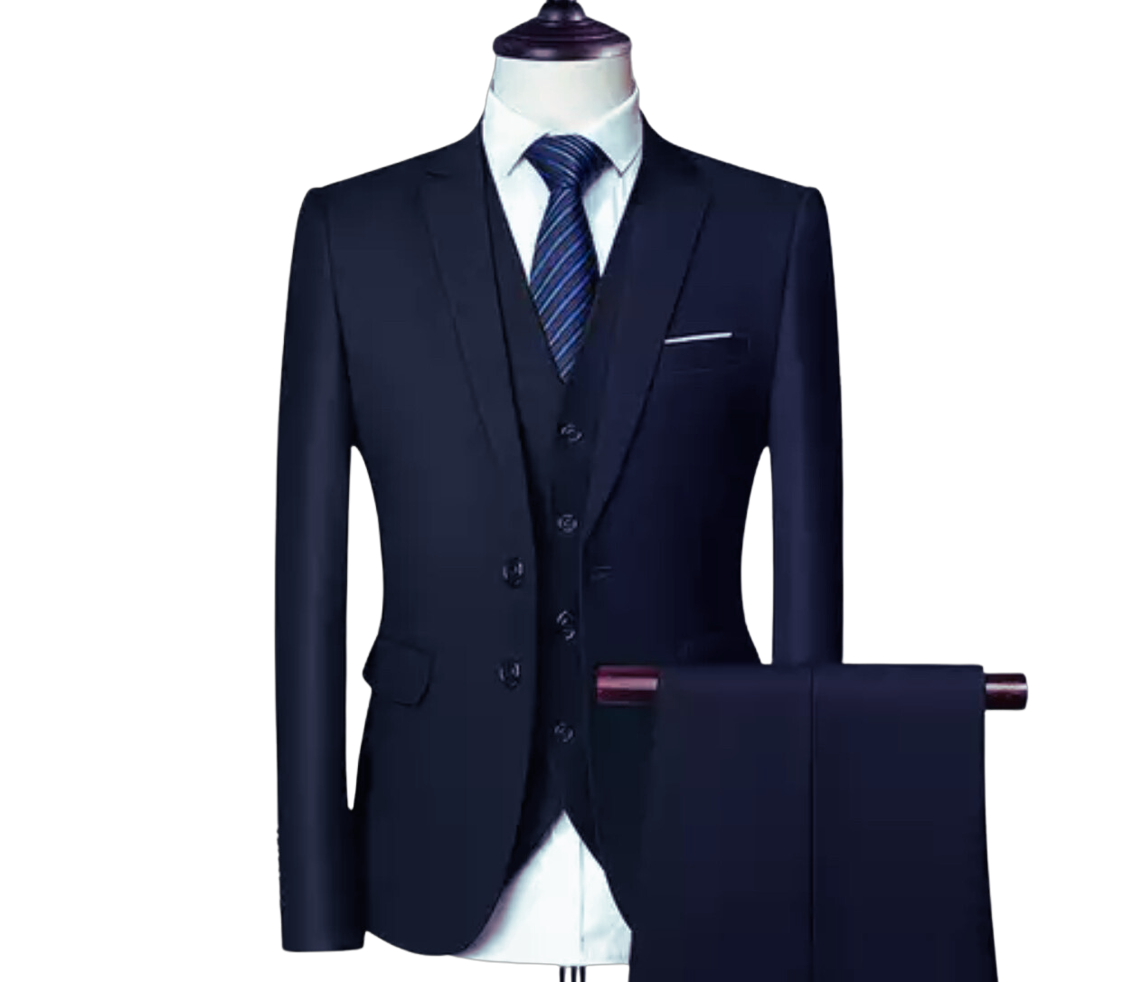 OMC Men's 3-Pieces Fit Suit Navy
