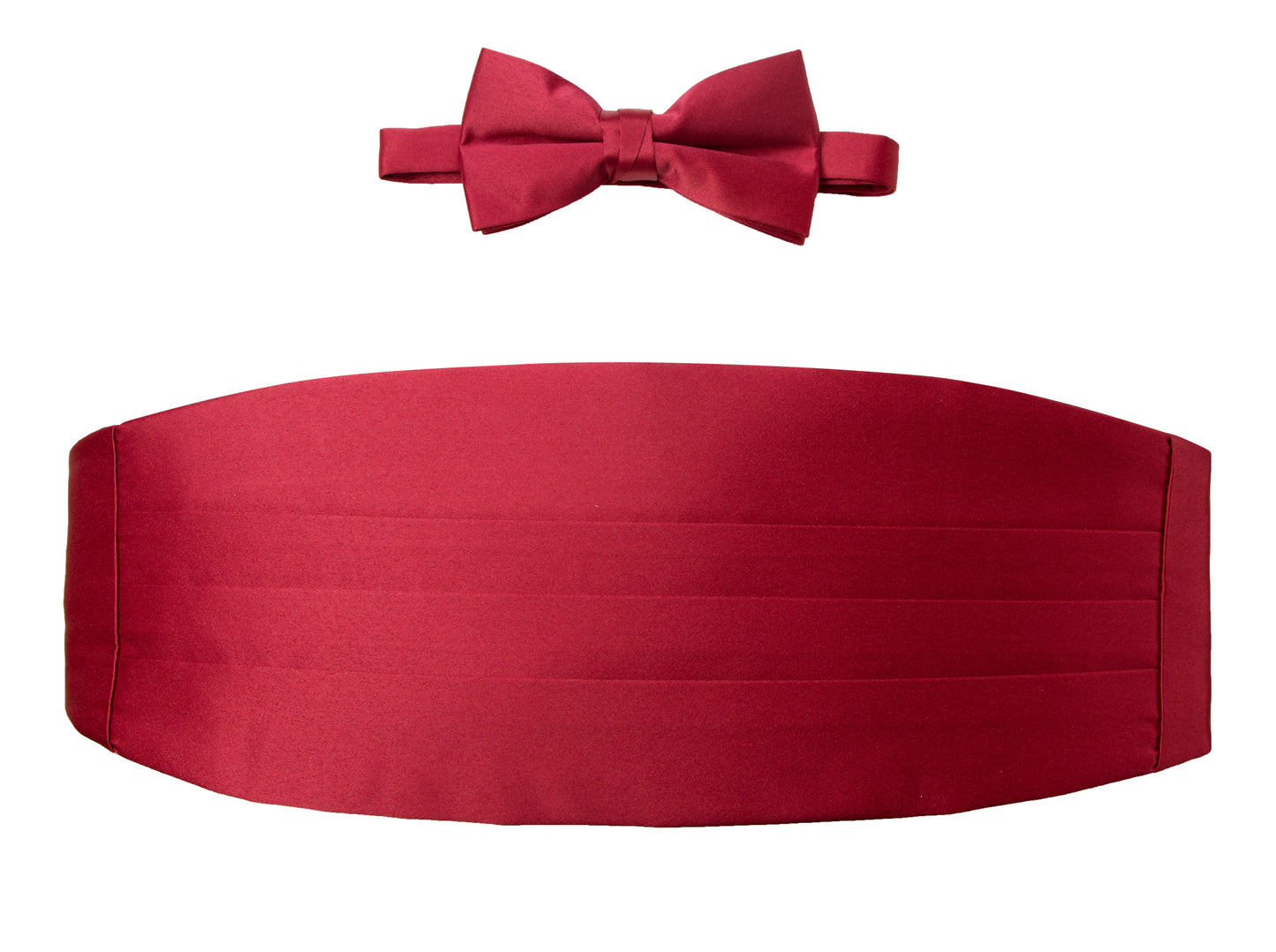 OMC Signature Men's Solid Color Cummerbund and Bow Tie Accessories Set