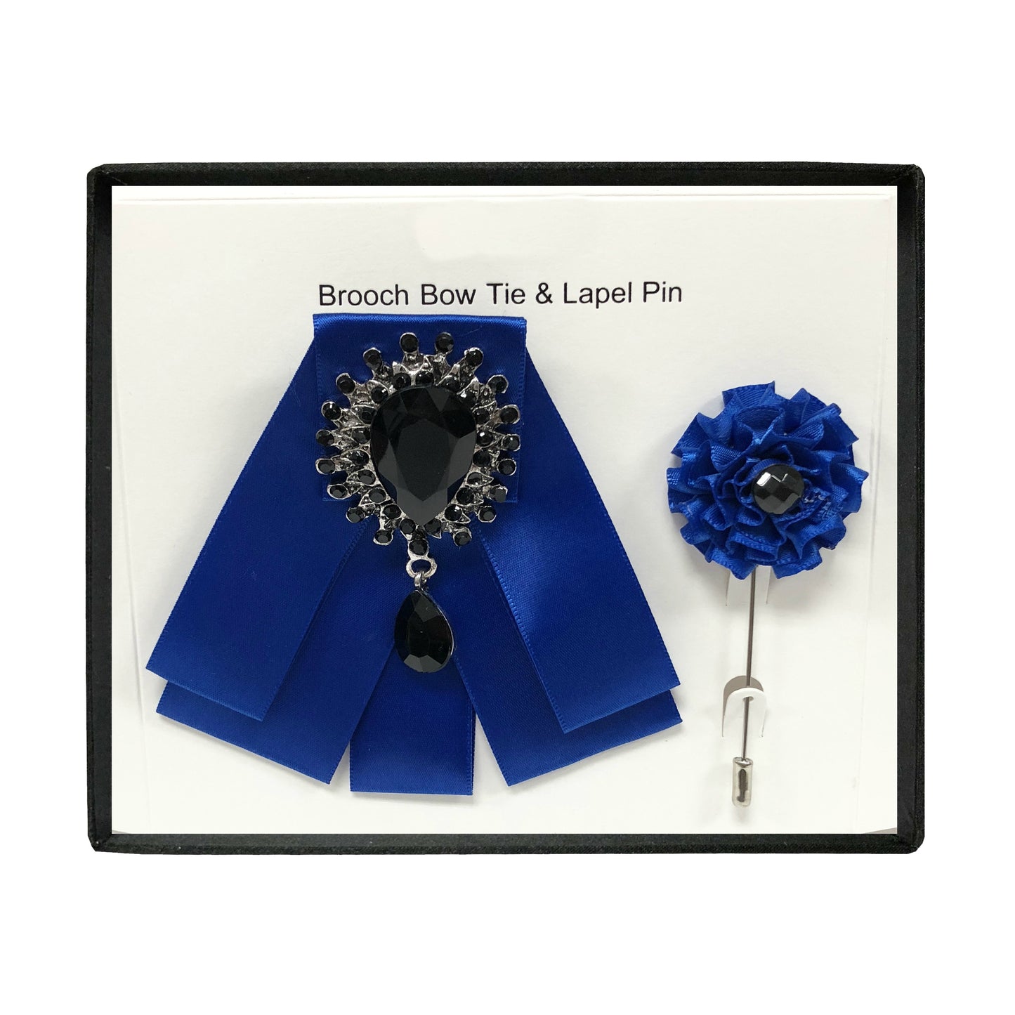 Men's Brooch Bow Tie and Lapel Fashion Accessories Set