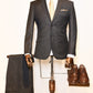 big and tall men's charcoal grey suit