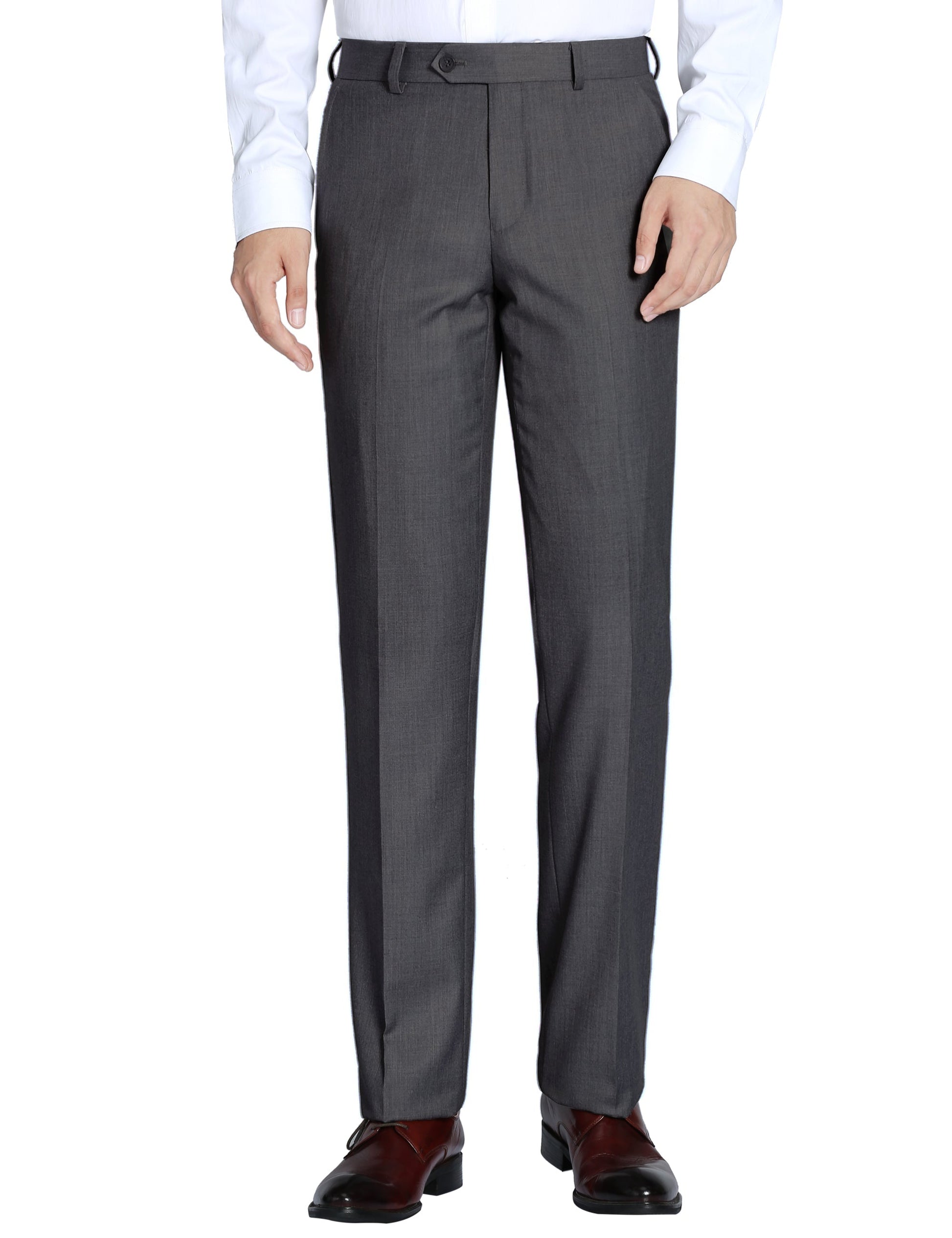 Men's Charcoal Slim Fit Dress Pants – OMC Formal