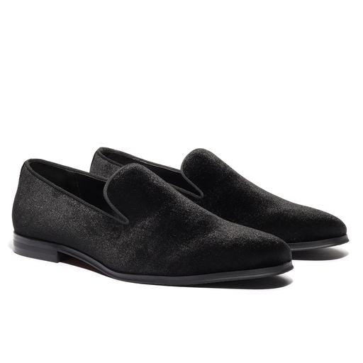 Men's Velvet Loafers Black 7