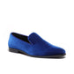 men's blue velvet loafers