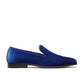 men's blue velvet loafers