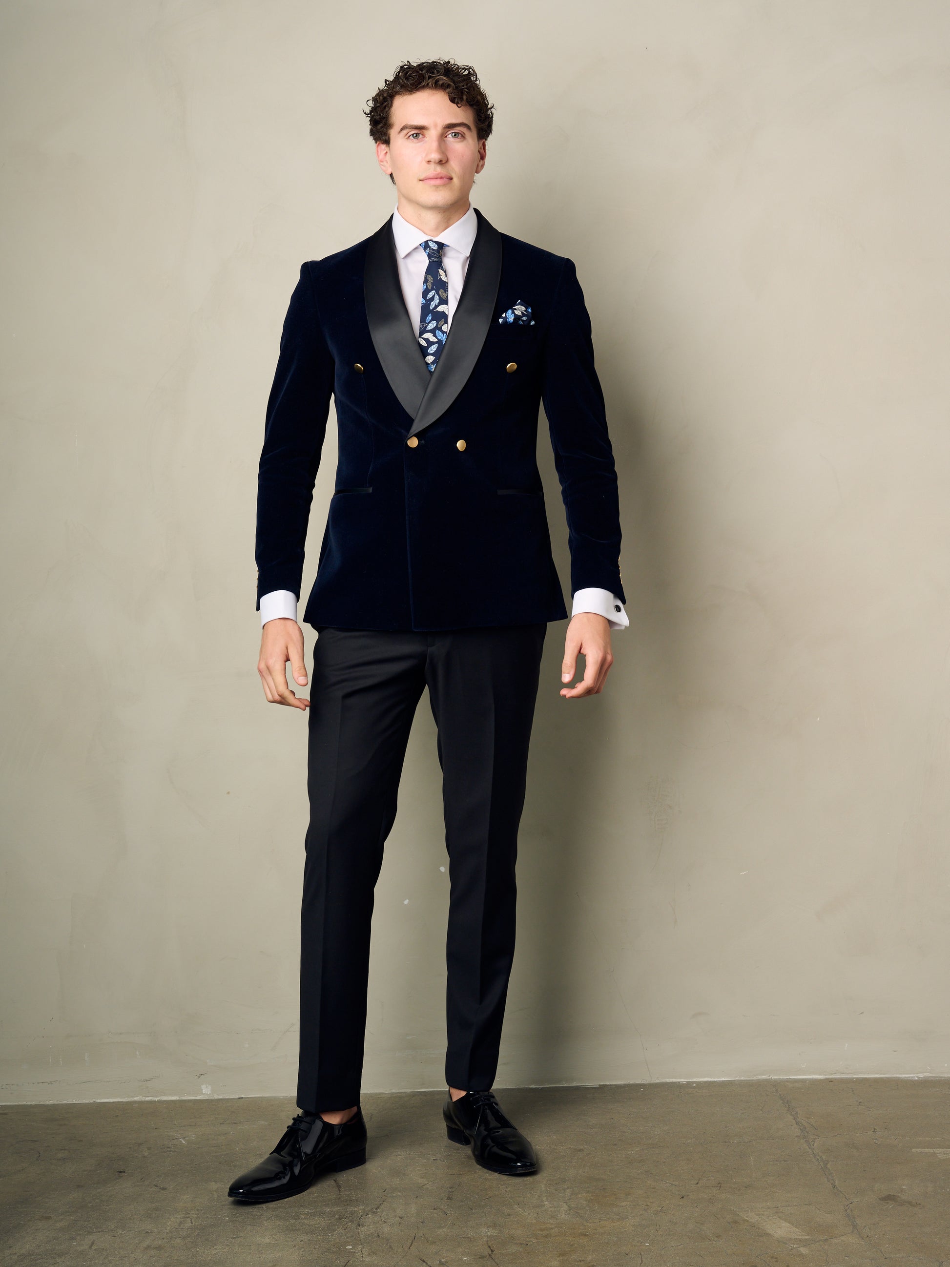Slim Fit Midnight Blue Velvet Tuxedo Limited Edition Men's 2-Pieces