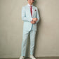 Men's 2-Pieces Slim Fit Linen Suit (Light Blue)