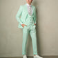 Limited Edition Men's 3-Pieces Slim Fit Mint Green Suit