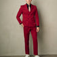 Limited Edition Men's 2-Pieces Double Breasted Slim Fit Mulberry Suit