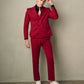 Limited Edition Men's 2-Pieces Double Breasted Slim Fit Mulberry Suit