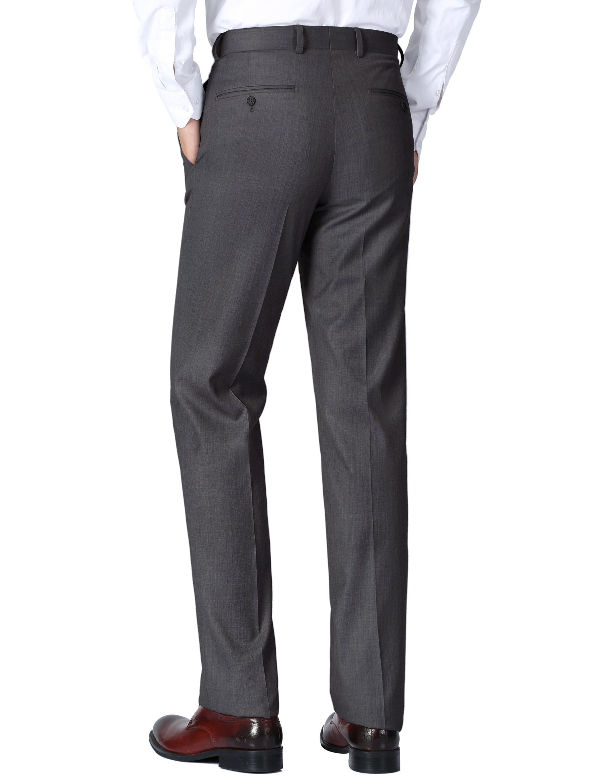 charcoal slim fit dress pants Twillory Men's Performance Pants - Charcoal - Trim Fit, Wrinkle-Resistant, 4-Way Stretch