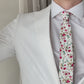 Men's 2-Pieces Slim Fit Linen Suit (White)