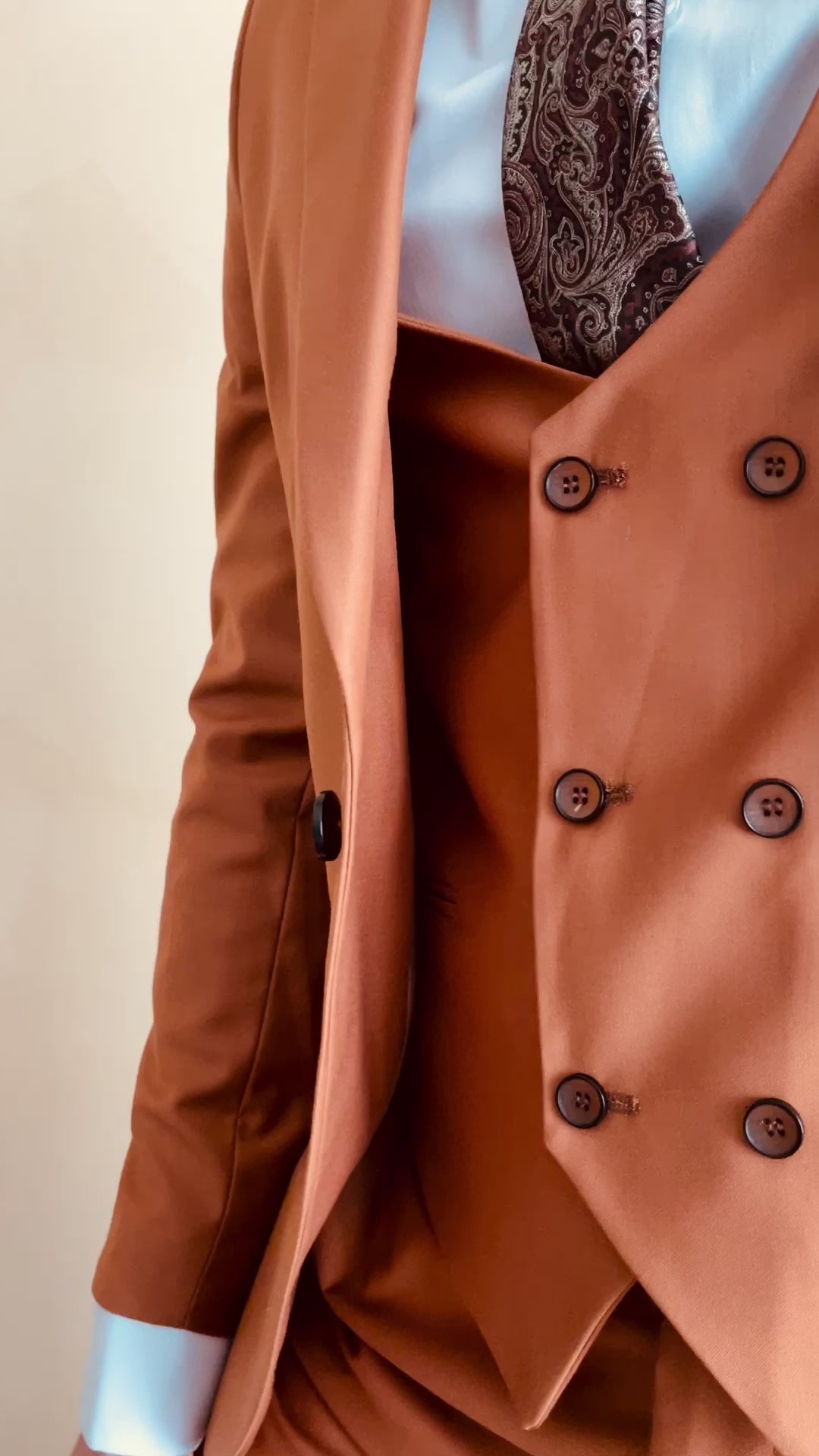 Limited Edition Men's 3-Pieces Slim Fit Copper Suit – OMC Formal