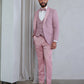 OMC Signature Men's Slim Fit Blush Modern Sequin Tuxedo Set (3-Pieces)
