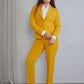 Women's 3-Piece Mustard Yellow Slim Fit Luxe Suit perfect for Weddings, Parties, Prom, Parties, Work, Engagements