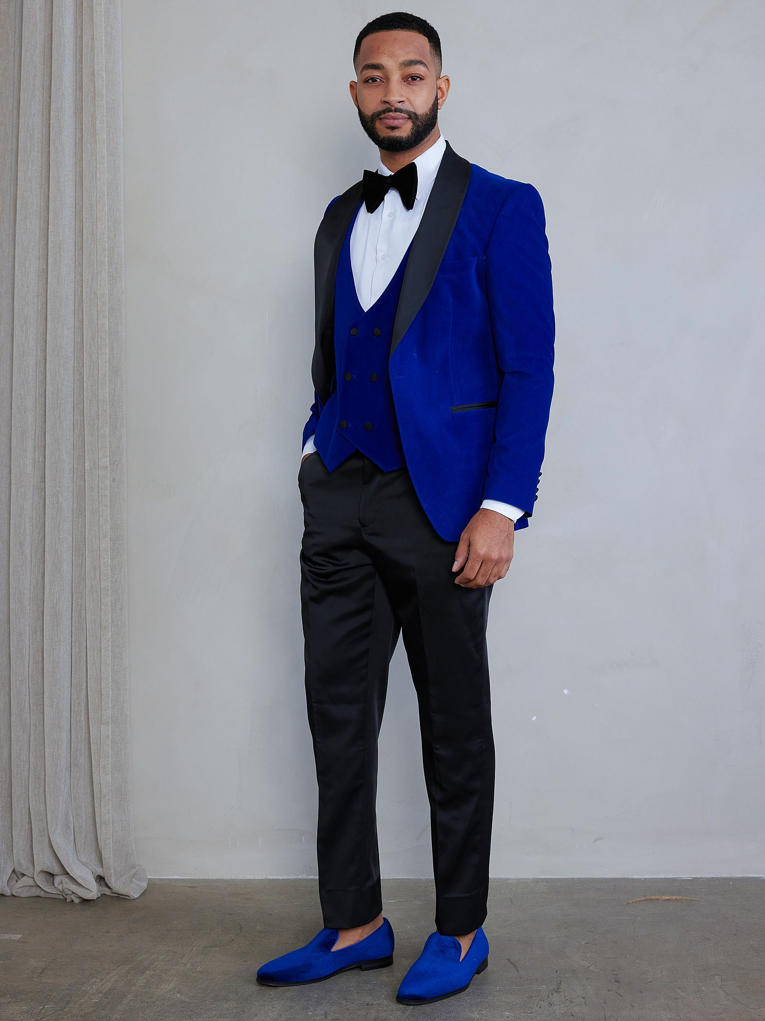 Blue tuxedo slim on sale fit