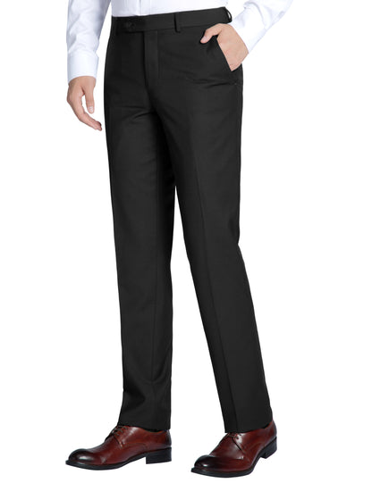 Men's Black Slim Fit Dress Pants 42 / Black