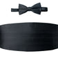 OMC Signature Men's Solid Color Cummerbund and Bow Tie Accessories Set