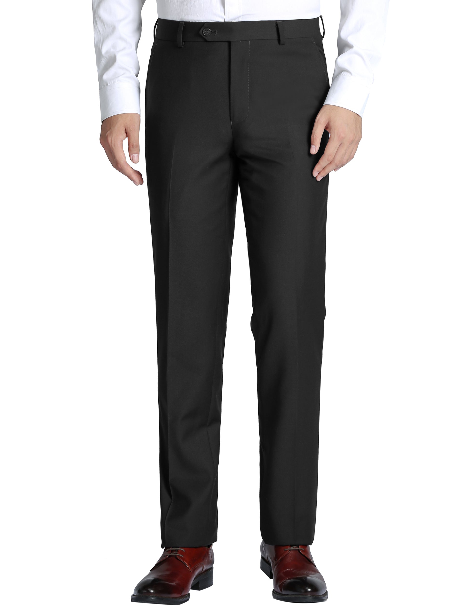 Men's Black Slim Fit Dress Pants – OMC Formal