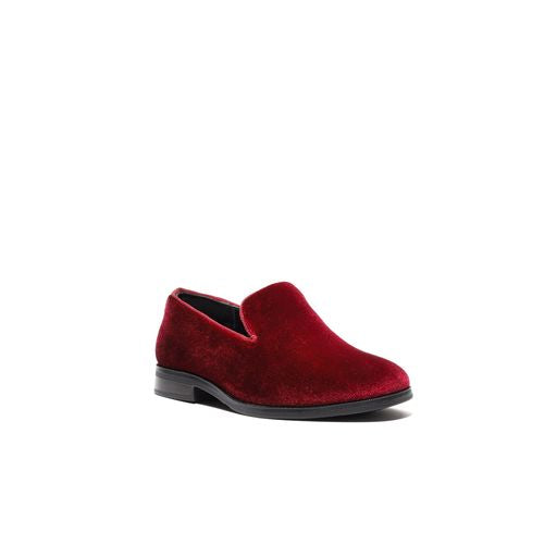 Boy's Velvet Loafers Burgundy 12 Toddler Boy's Velvet Loafers Burgundy 12 Toddler