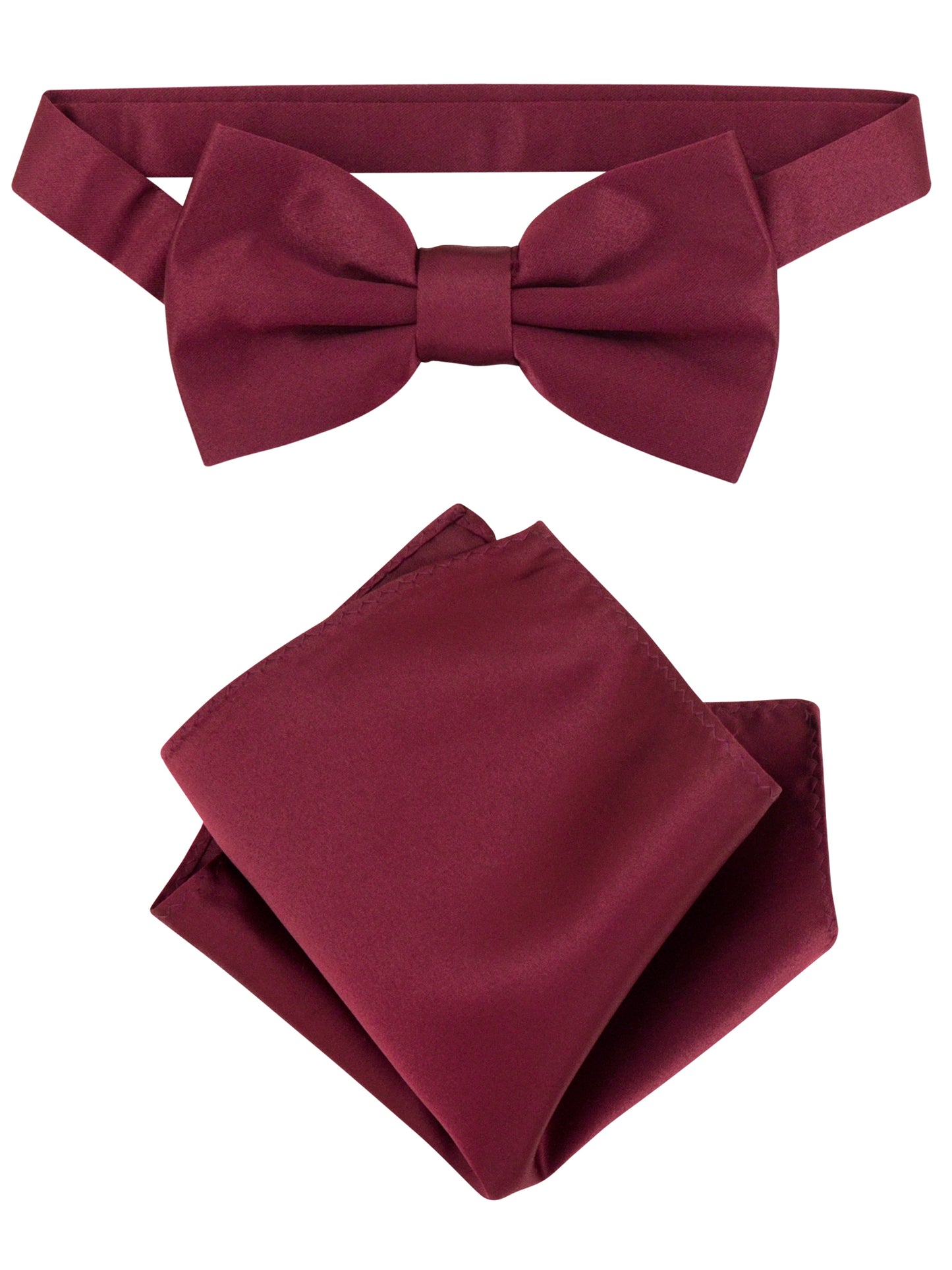 OMC Signature Men's Solid Color Bow Tie Accessories Set