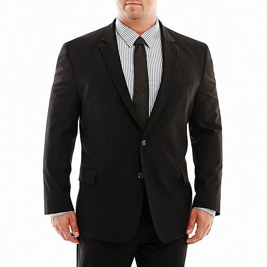 OMC Big & Tall Black Men's Suit (2-pieces)
