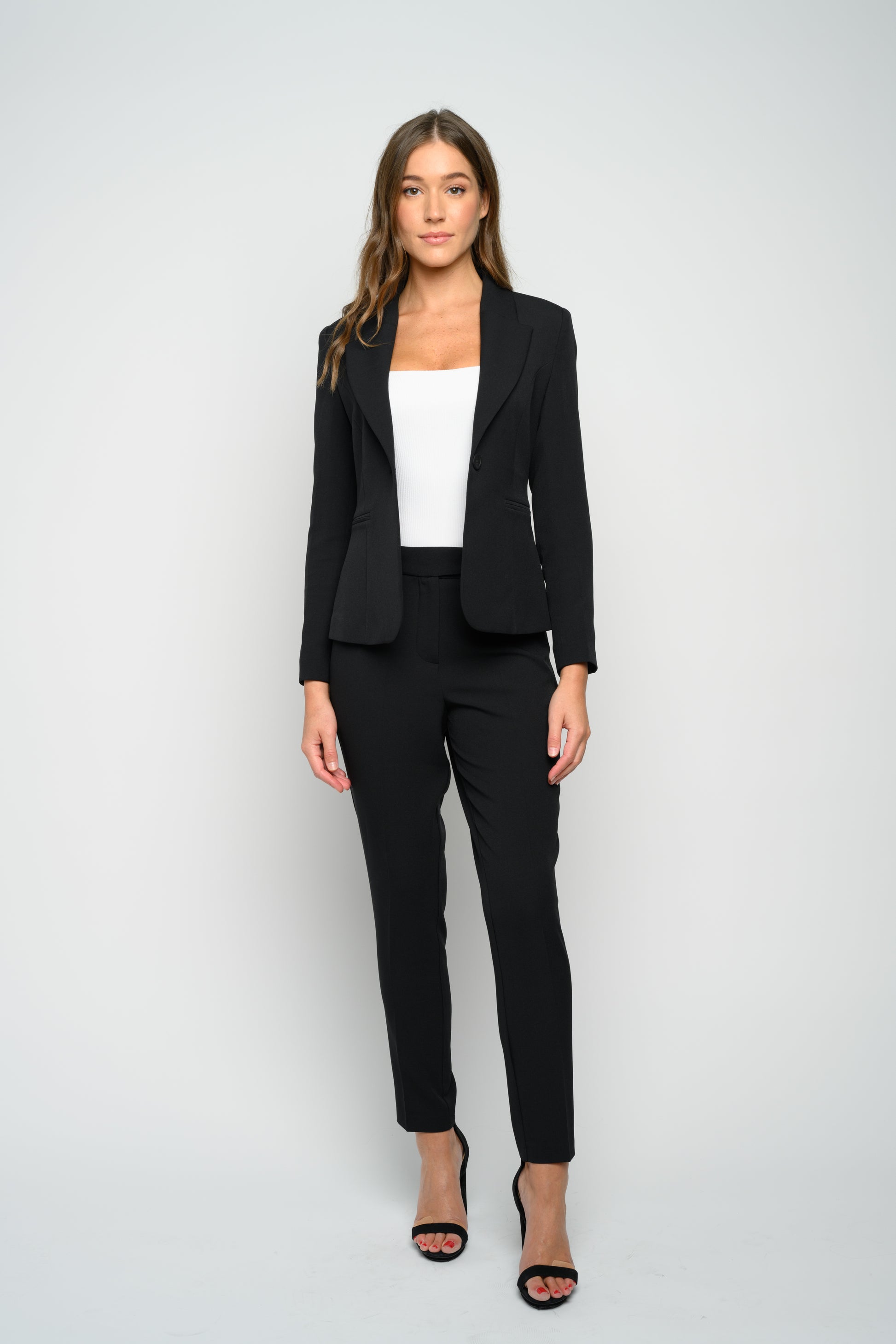 OMC 3-Pieces Women's Black Luxe Suit OMC Formal OMC 3-Pieces Women's Black Luxe Suit OMC Formal