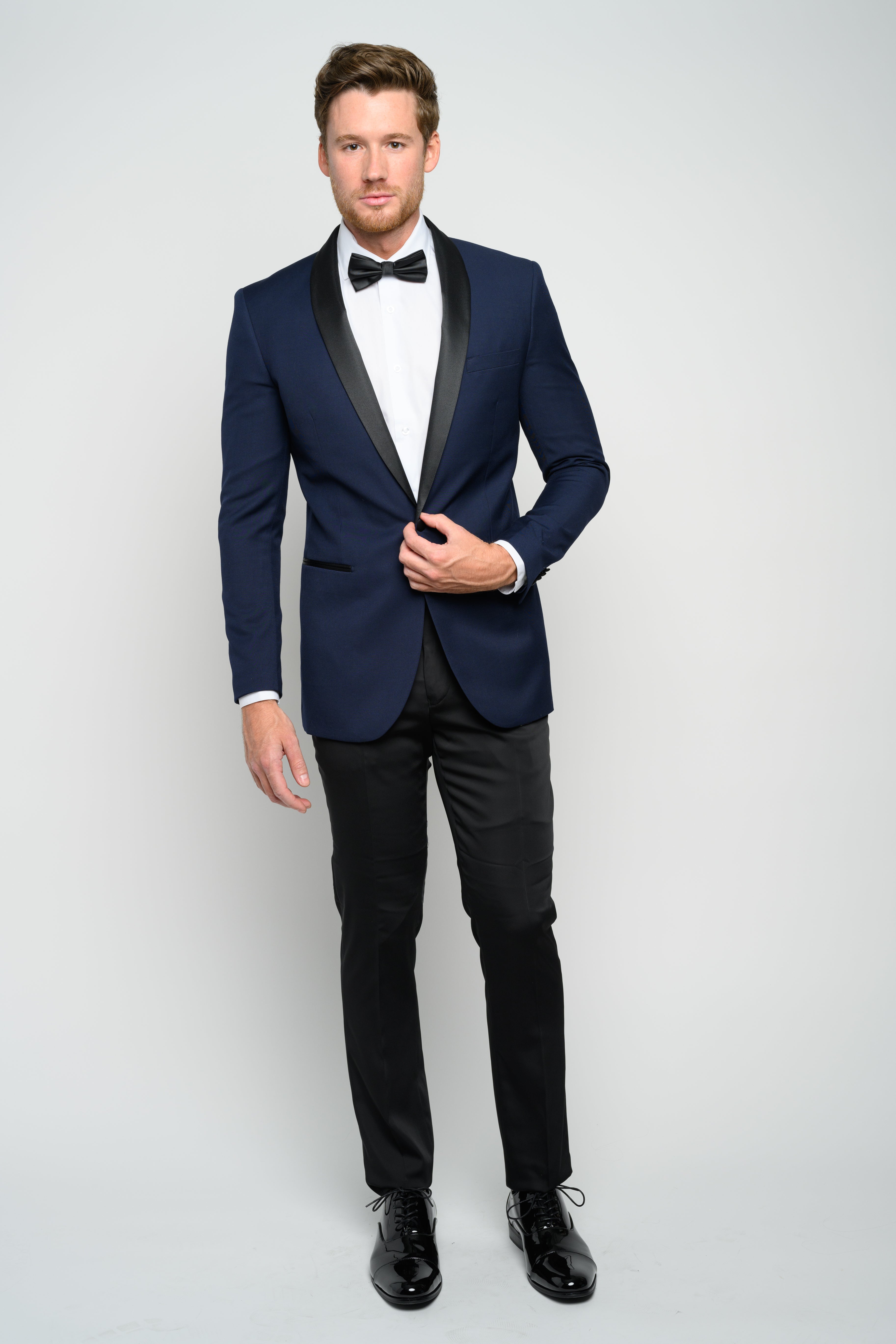 Navy blue shawl collar tuxedo best sale