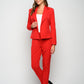 OMC 3-Pieces  Women's Red Double Breasted Luxe Suit